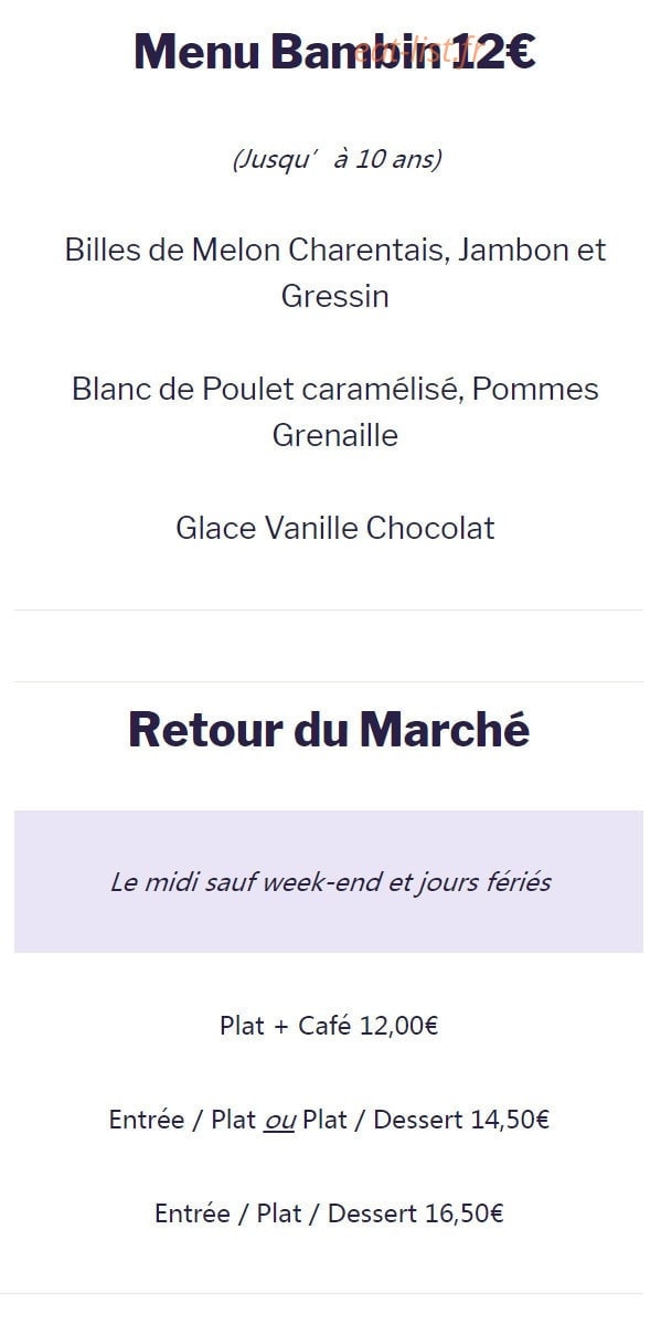 Le Jardin des Saveurs — carte page 3