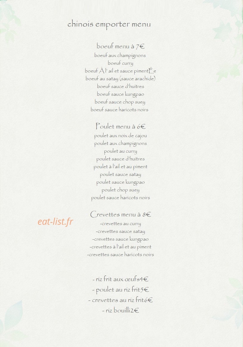 Restaurant des Canards — carte page 2