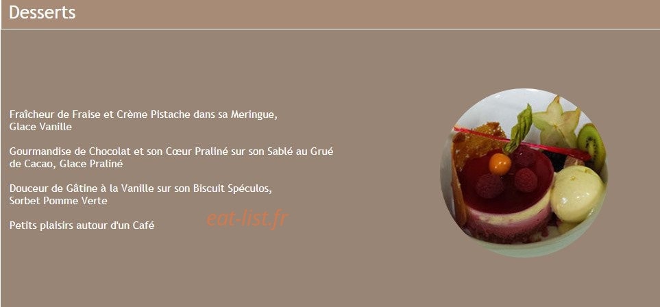 Le Relais des Saveurs — carte page 5