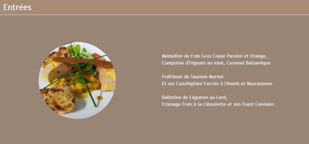 Le Relais des Saveurs — carte page 2