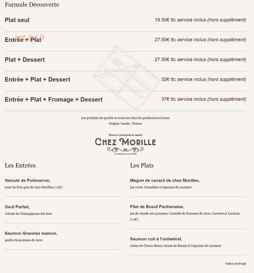 Les Terrasses du Lac — carte page 1
