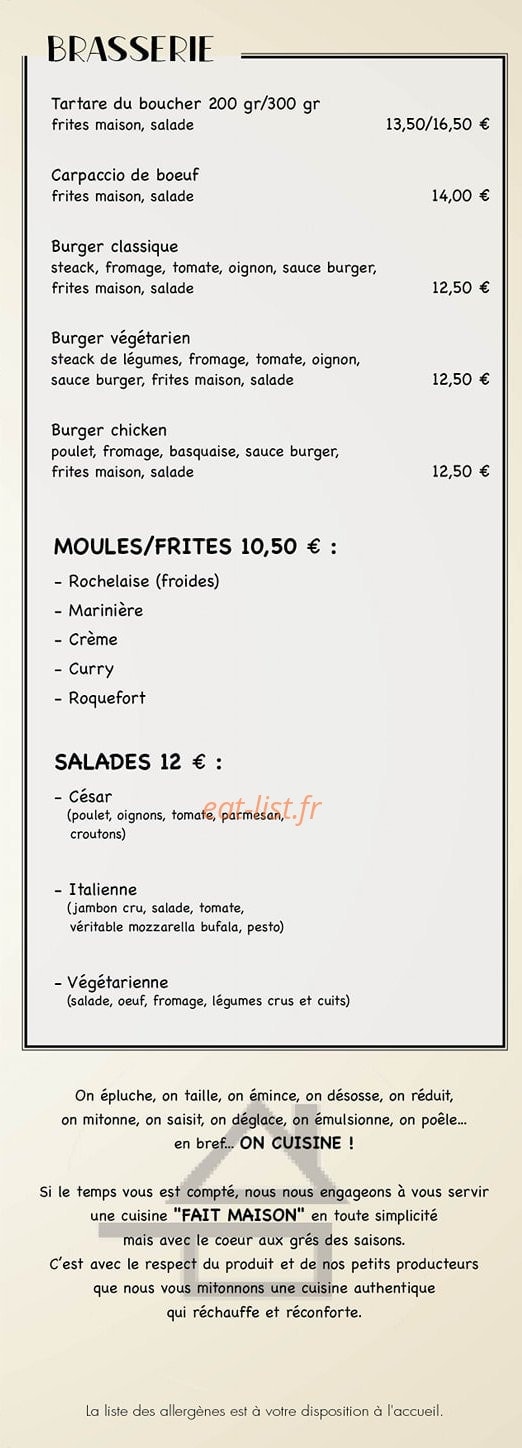Restaurant le lac — carte page 4