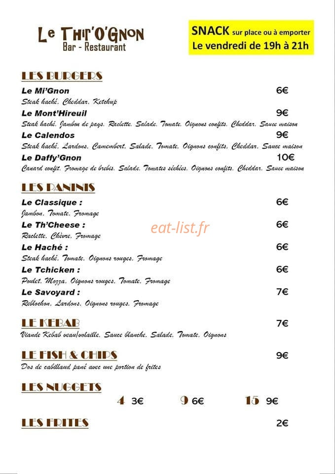 Le Thir'O'Gnon — carte page 2