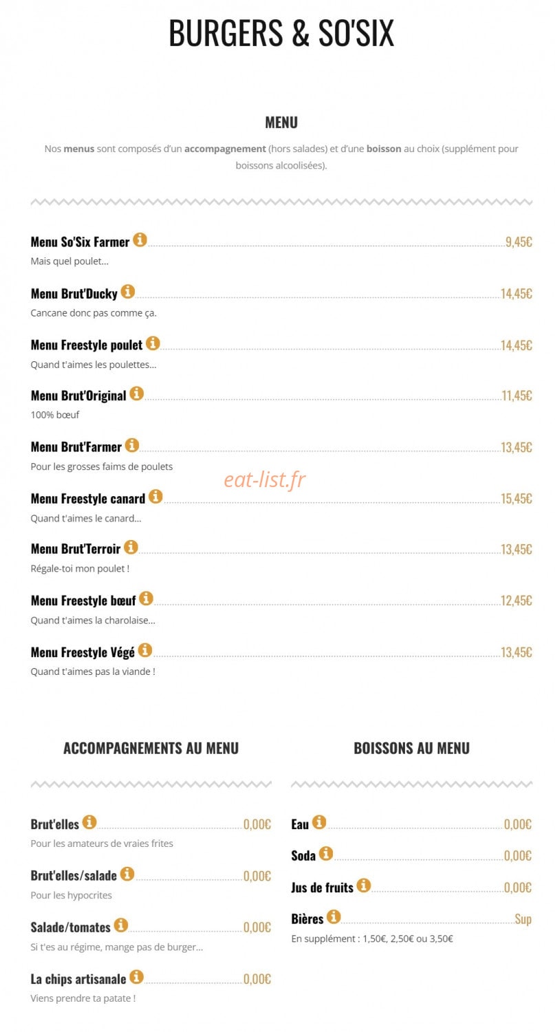 Brut Butcher — carte page 1