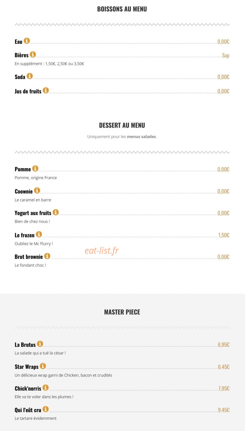 Brut Butcher — carte page 6