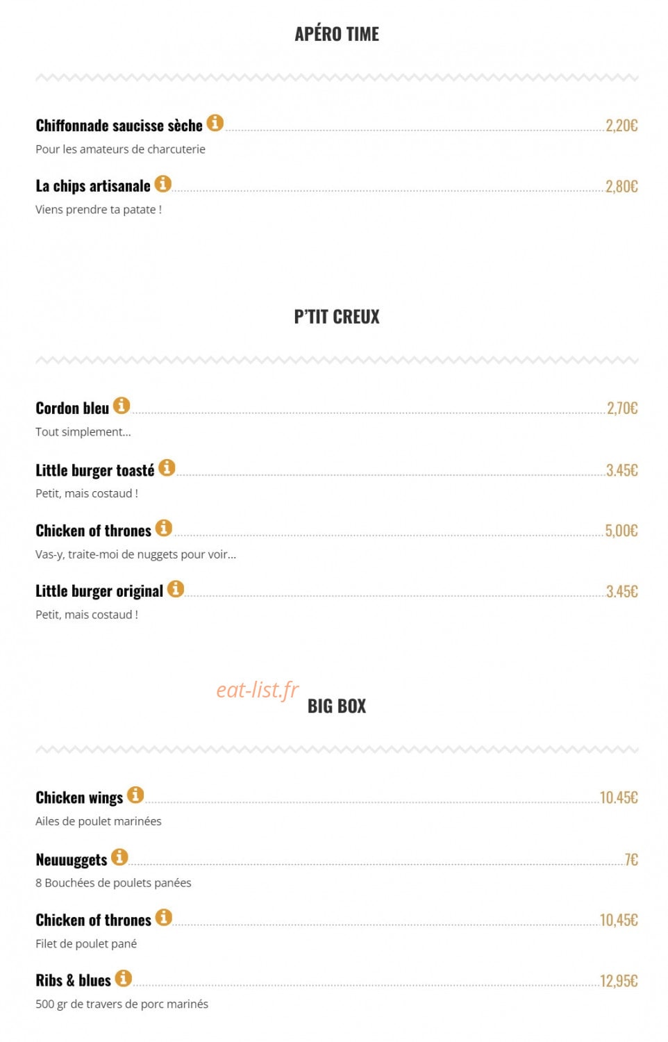 Brut Butcher — carte page 7