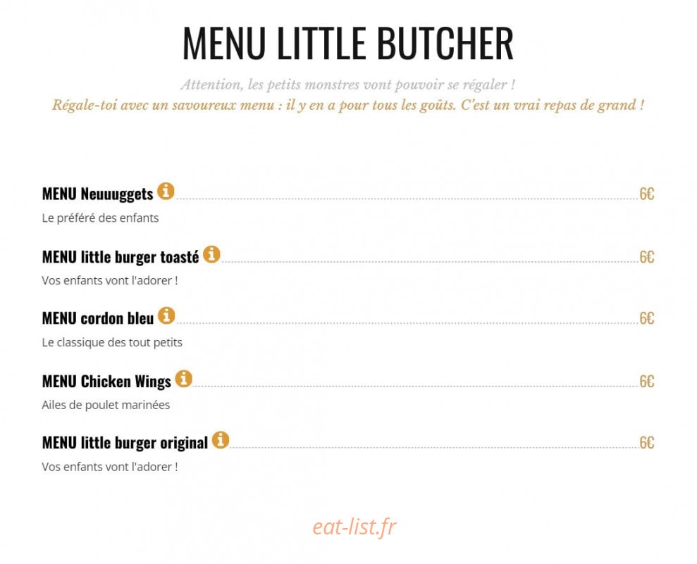 Brut Butcher — carte page 8