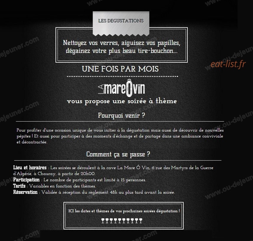 La Mare Ô Vin — carte page 2