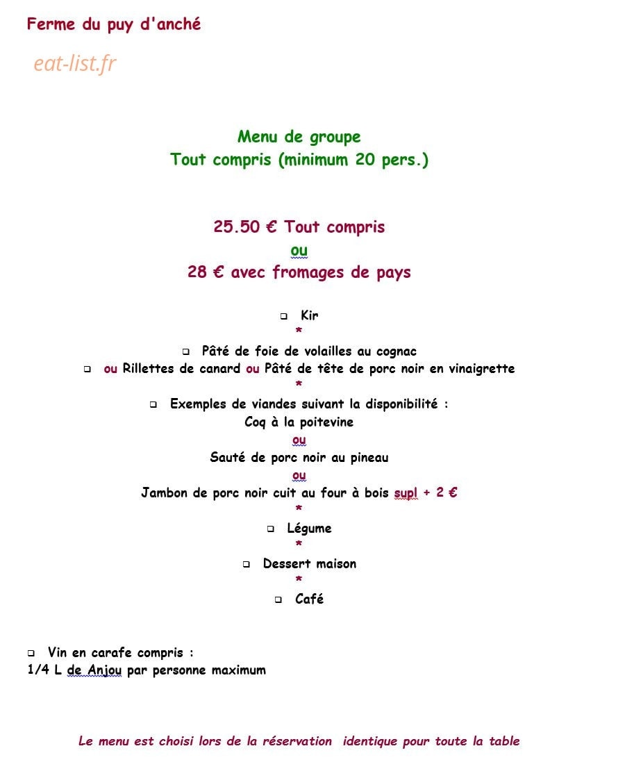 La ferme-auberge — carte page 3