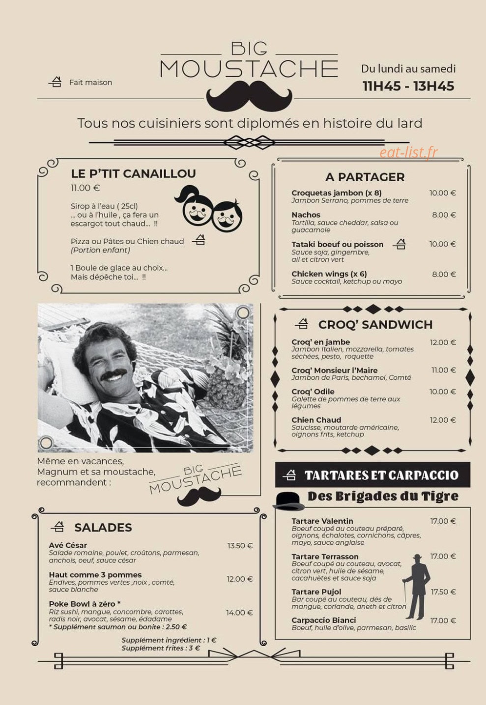 Big Moustache — carte page 1
