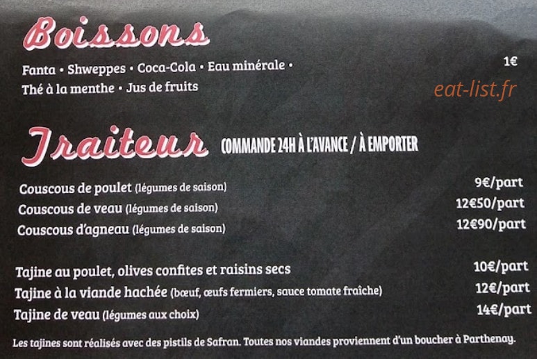 Burger Parth — carte page 3