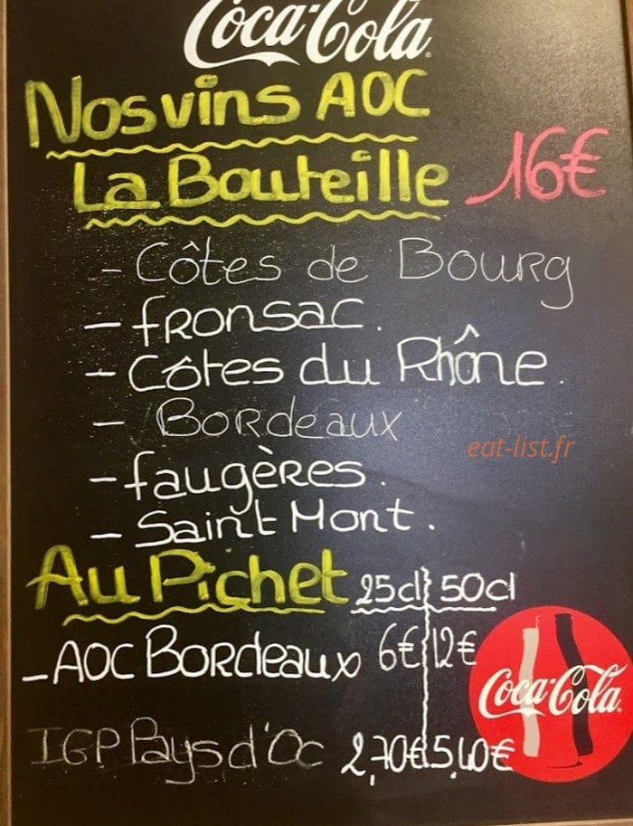 Café de la Gare Chez Céline — carte page 2