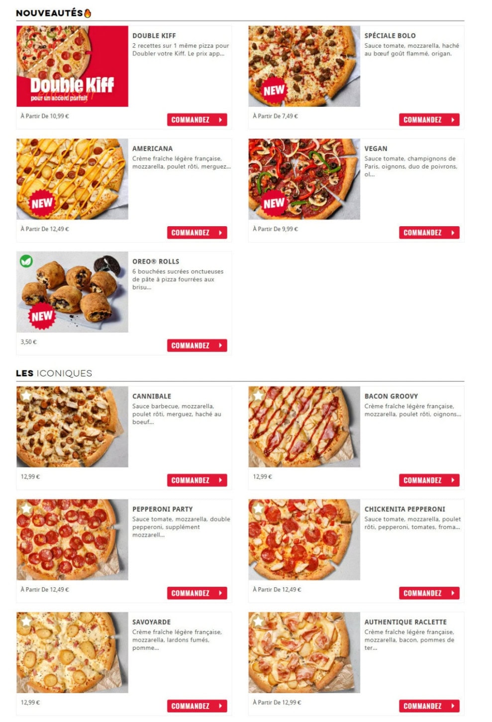 Domino's — carte page 2