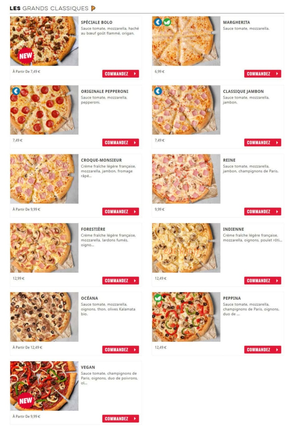 Domino's — carte page 5