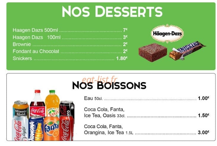 Top Pizza — carte page 4