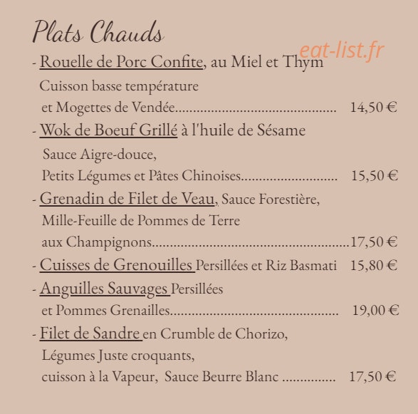 Ma Gourmandise — carte page 2