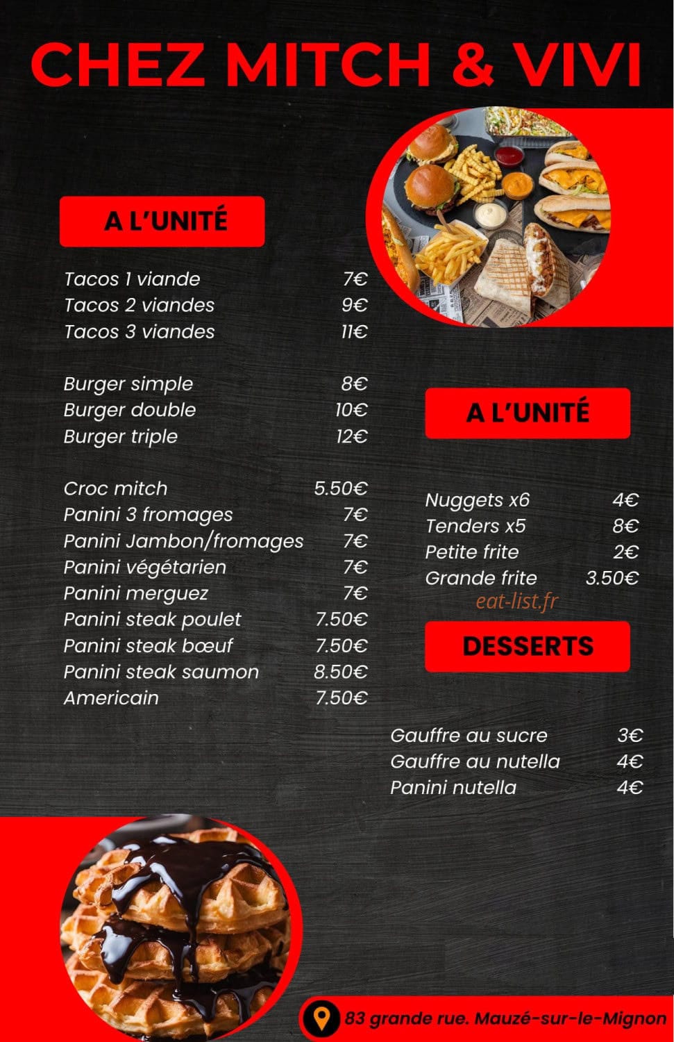 Chez Mitch et Vivi — carte page 2