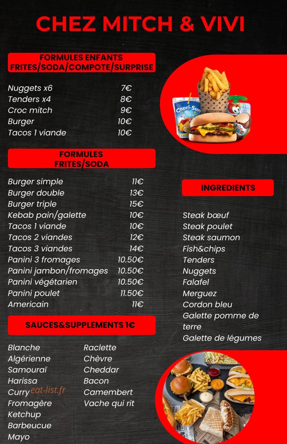 Chez Mitch et Vivi — carte page 3
