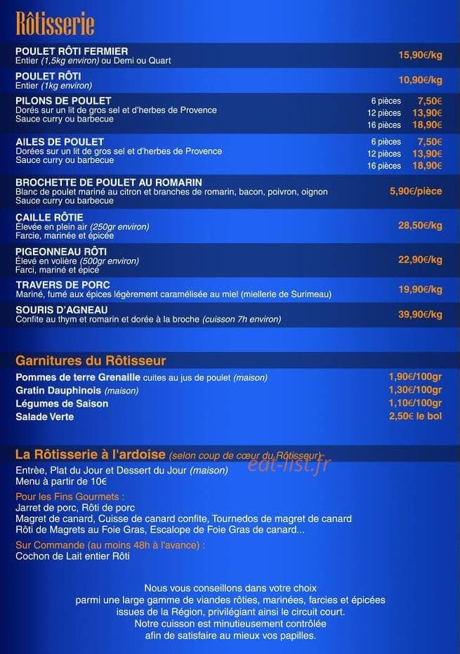 La Rôtisserie — carte page 2