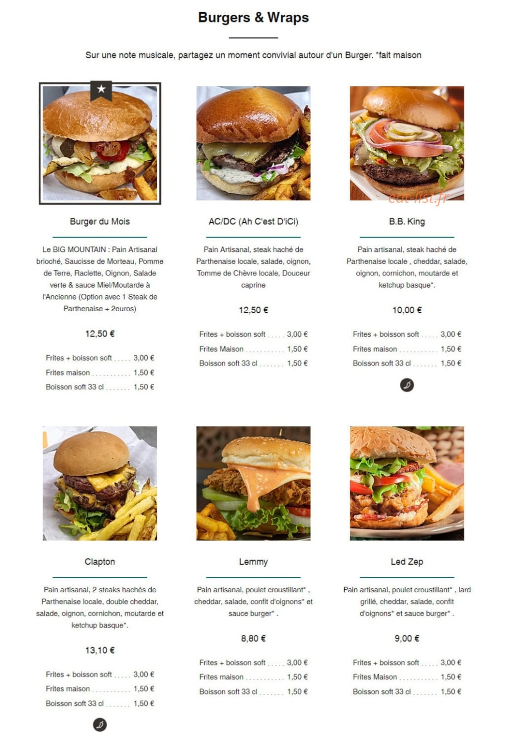 Le P'tit Canaillou — carte page 2
