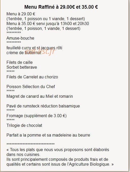Le Moulin de la Sorinière — carte page 3