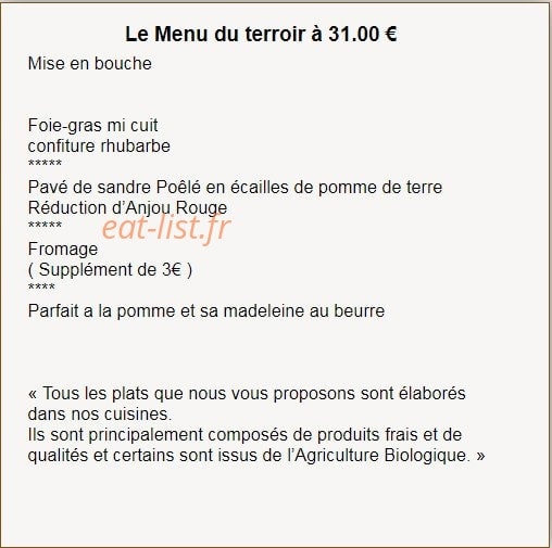 Le Moulin de la Sorinière — carte page 2