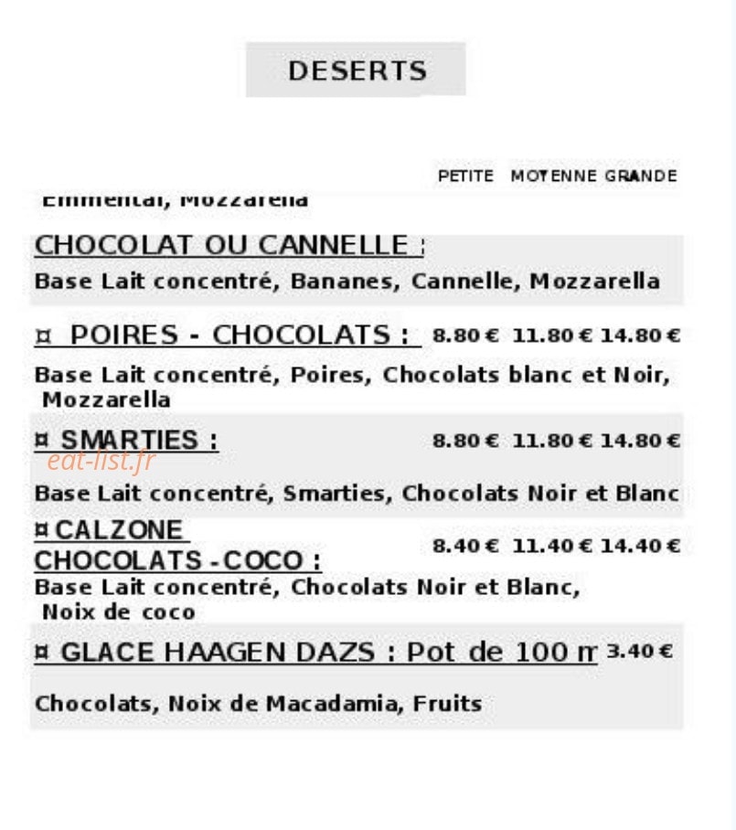 La Pizza au Feu de Bois — carte page 5