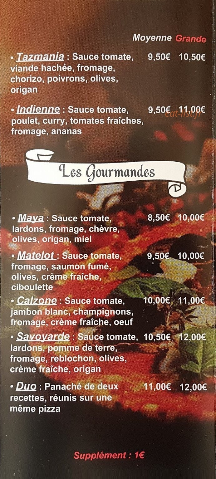 Jiji Pizza — carte page 2
