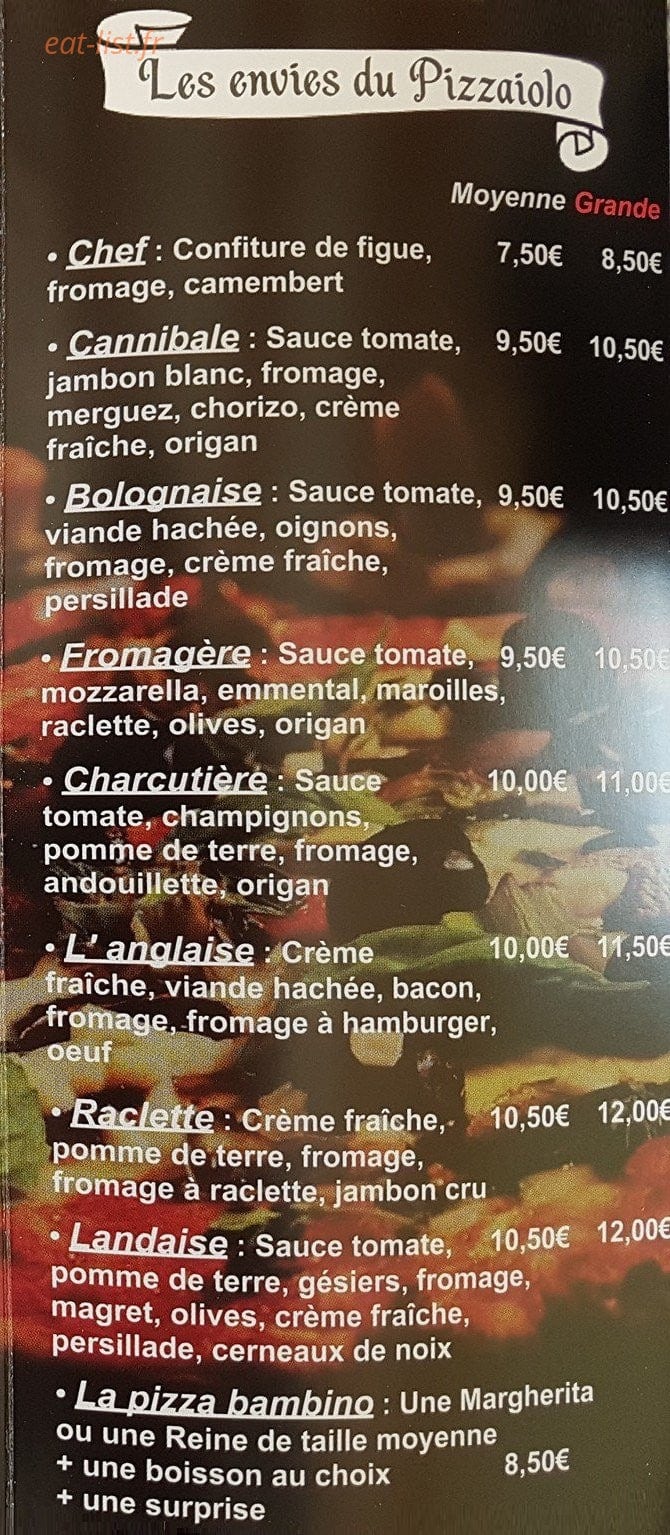 Jiji Pizza — carte page 3