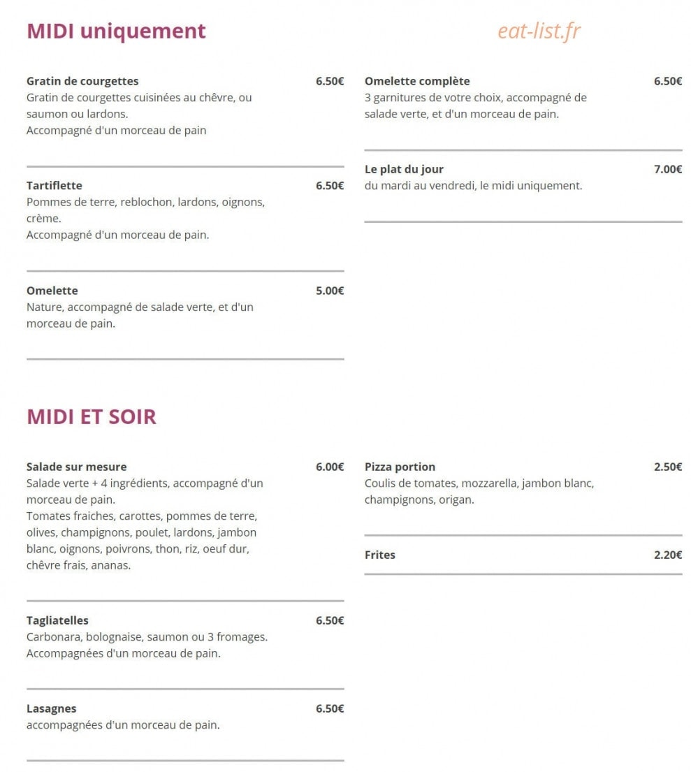 Miss Pizza — carte page 5