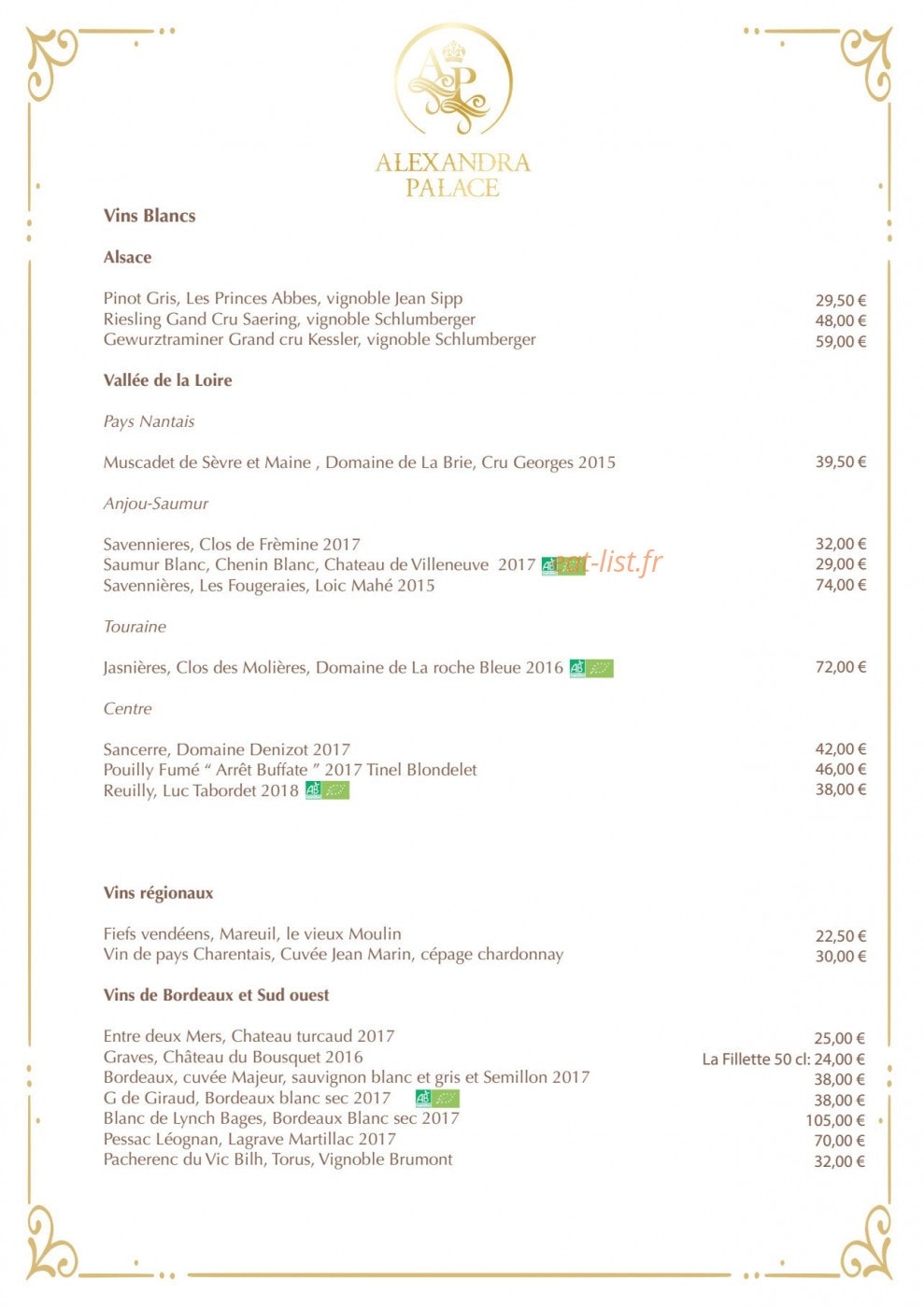 Le Daniel’s — carte page 3