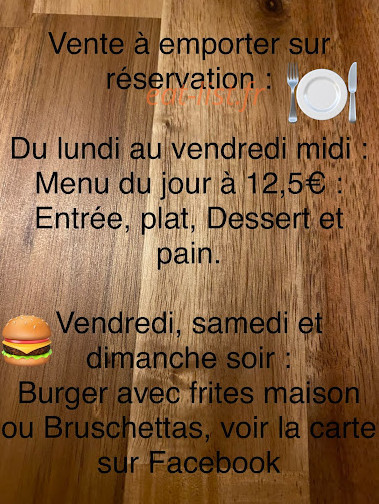 Au Goût Du Jour — carte page 1