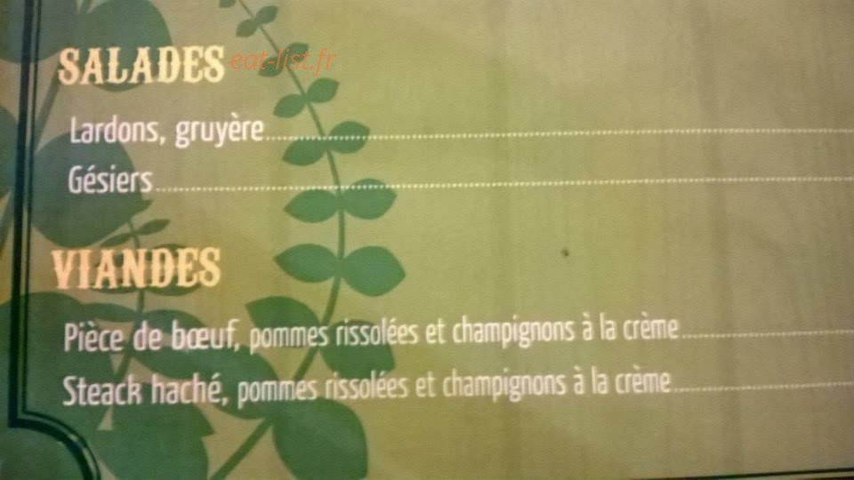 La Crêperie Verte — carte page 4