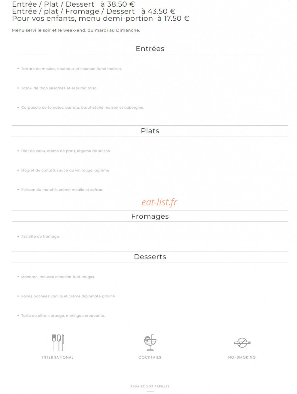 Le Saint Pierre — carte page 2