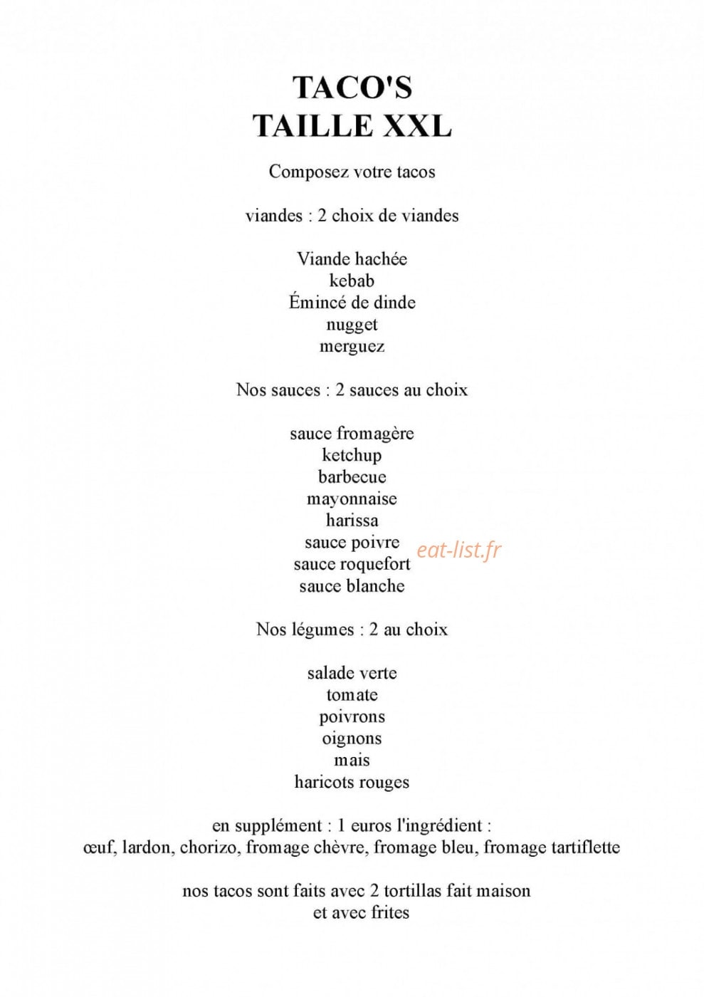 Resto Drive-In — carte page 8
