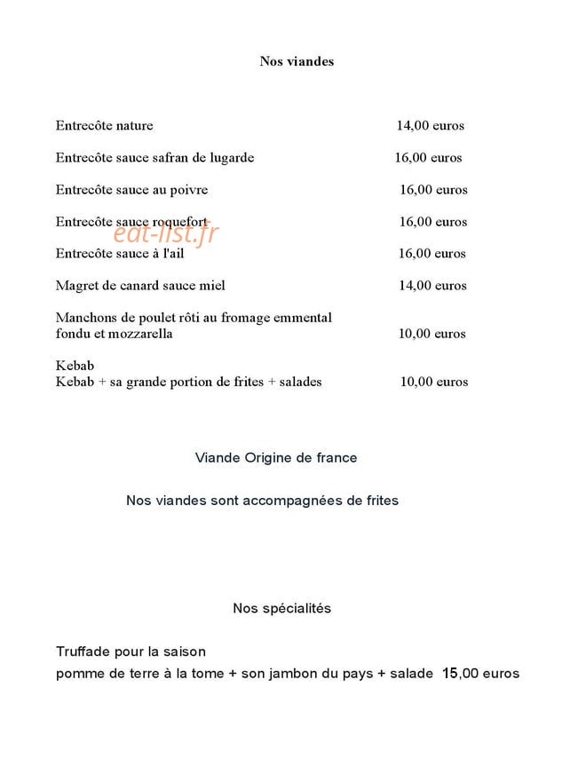 Resto Drive-In — carte page 5
