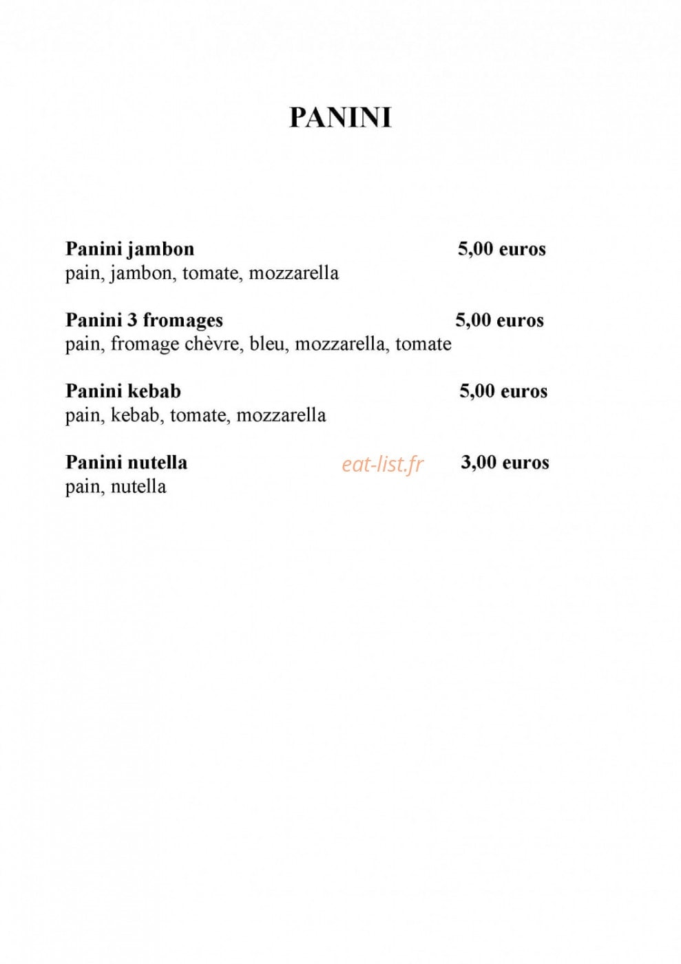 Resto Drive-In — carte page 7