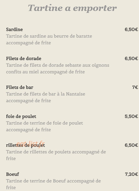 La Cantine — carte page 2