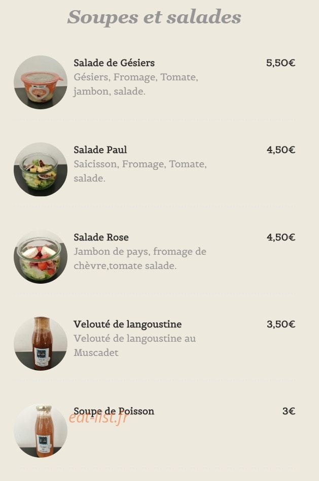 La Cantine — carte page 3