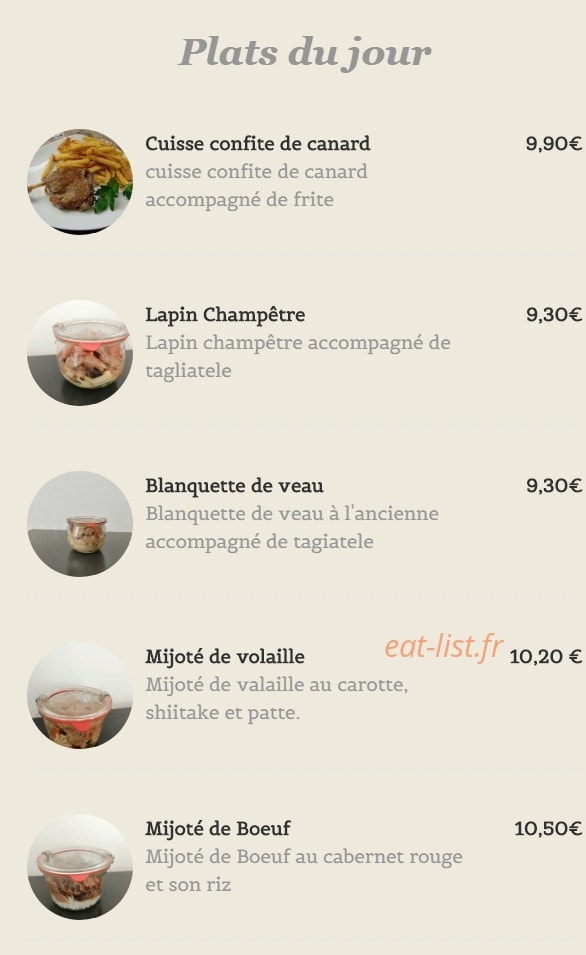 La Cantine — carte page 4