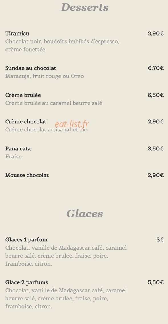 La Cantine — carte page 6