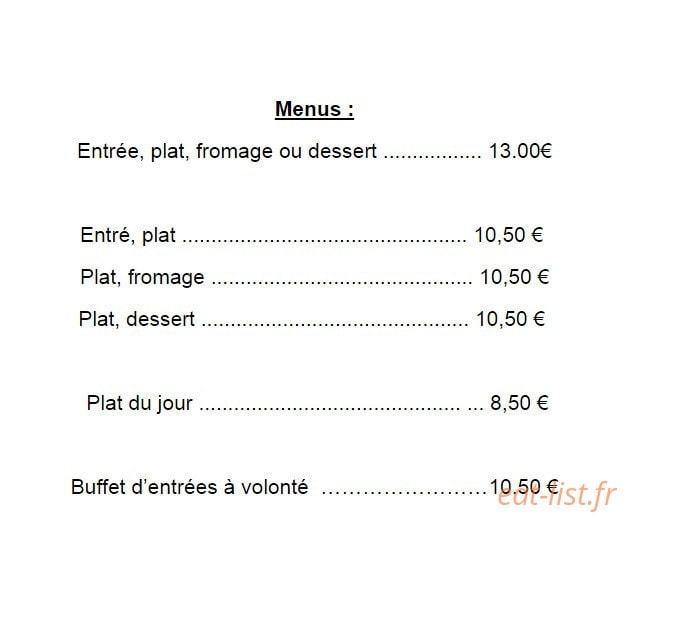Le P'tit Bouchon — carte page 1