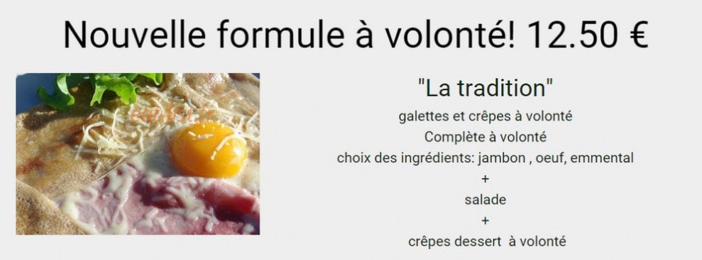 Crêpe O' beurre — carte page 3