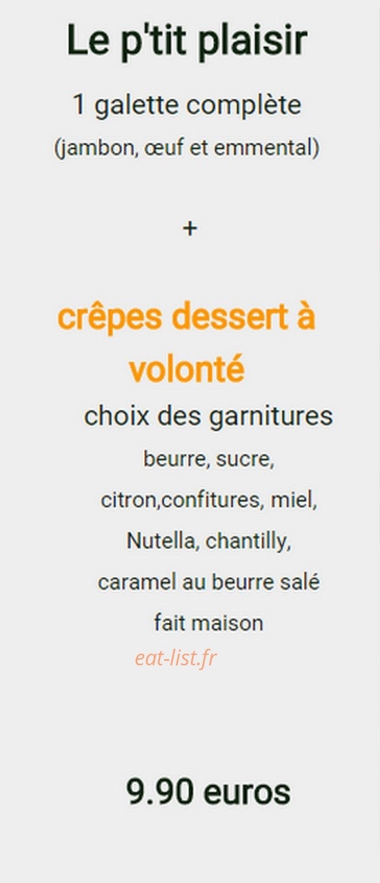 Crêpe O' beurre — carte page 7
