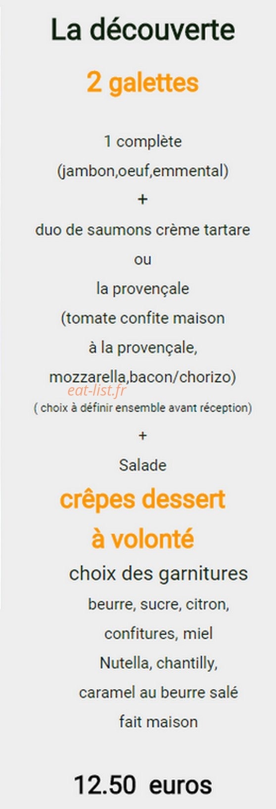 Crêpe O' beurre — carte page 8