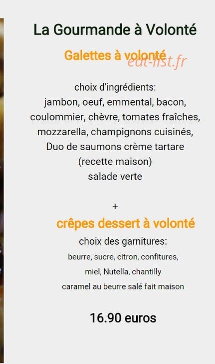 Crêpe O' beurre — carte page 5