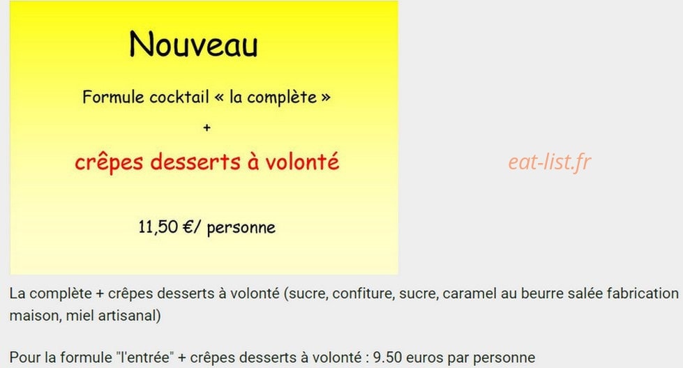 Crêpe O' beurre — carte page 2