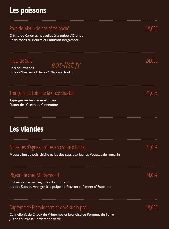 Hostellerie de l'Abbaye — carte page 2