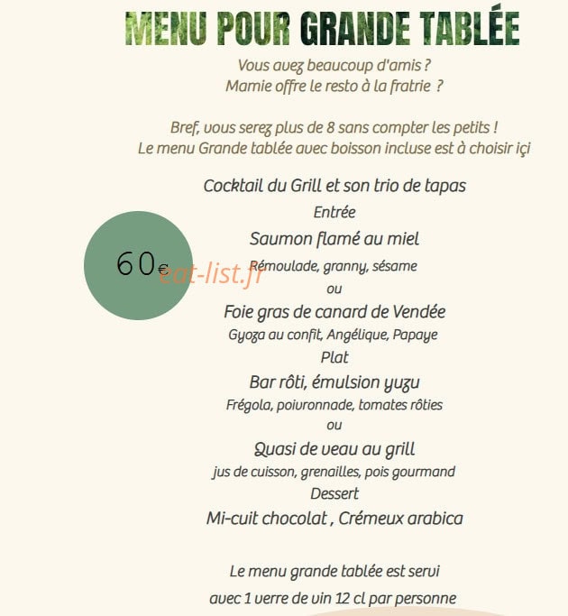 Grill du Moulin — carte page 2