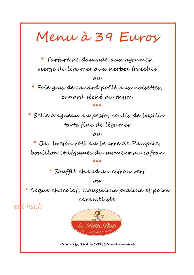 Le Logis Saint Martin — carte page 6
